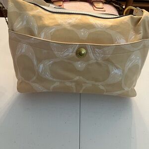 Coach Tan Signature Shoulder Bag